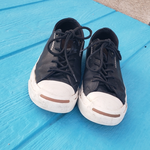 RARE Converse Jack Purcell leather cross-stitch - Picture 4 of 8